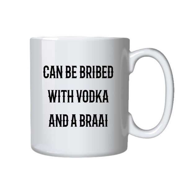 Vodka and a Braai Coffee Mug - Best Funny Novelty Gift Idea for Fathers Day