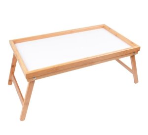 Hazlo Bamboo Serving Bed Tray with Foldable Legs HMB5039