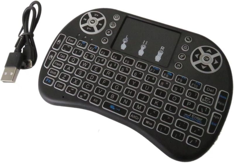Mini 2.4GHz Backlit Wireless Keyboard Touchpad for PC TV Box Android