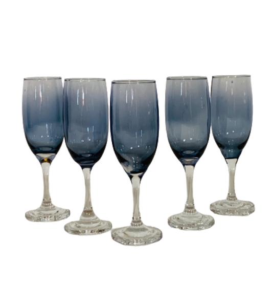 Champagne Glasses 190ml 6 Piece Blue