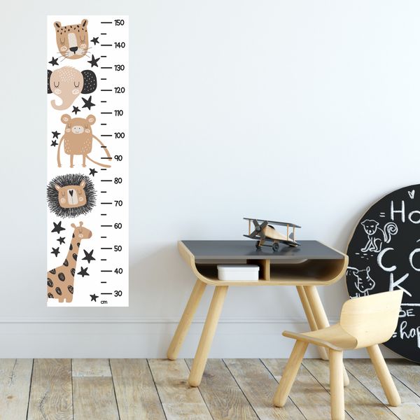 Boho Safari Height Chart Wall Sticker