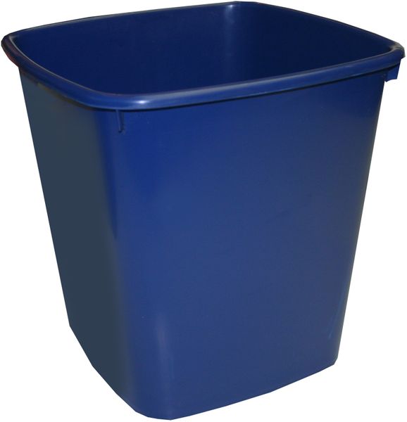 Bantex Waste Paper Bin 20 Litre Square - Blue