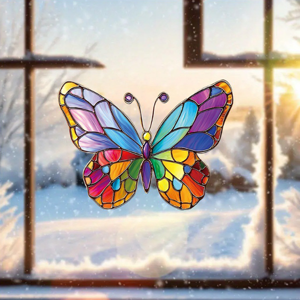 Sunflower &amp; Butterfly Ins Style Self-Adhesive Glass &amp; Window Sticker