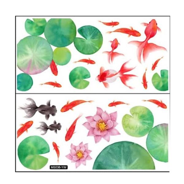 Decor 2 Piece Bathroom Seaweed Fish Peel Off Wall Art Sticker - 60cm