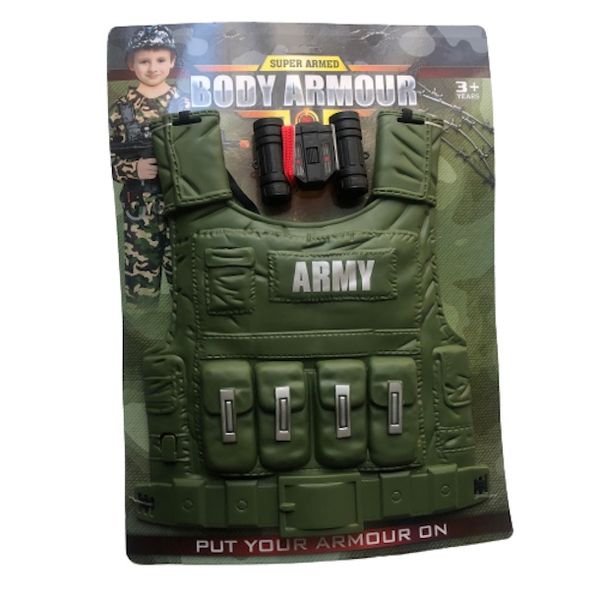 Shopcom | kids Army Body Armour And Binoculars Set