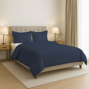Pizuna Cotton Duvet Cover Set Luxurious 400 Thread Count Bedding Set