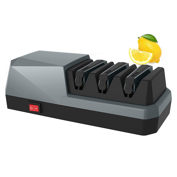Electric Knife Sharpener- Knife Sharpeners 3-Stage White Eu Plug