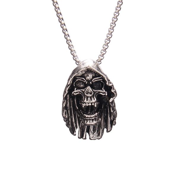 Hip Hop Reaper Skull Pendant Necklace