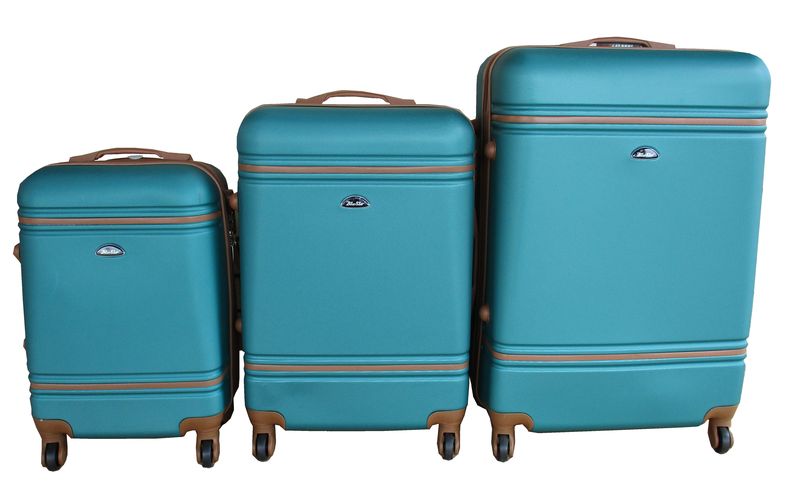 3-Piece Dark Green HardShell Luggage Set with Spinner Wheels&amp;Built-In Locks