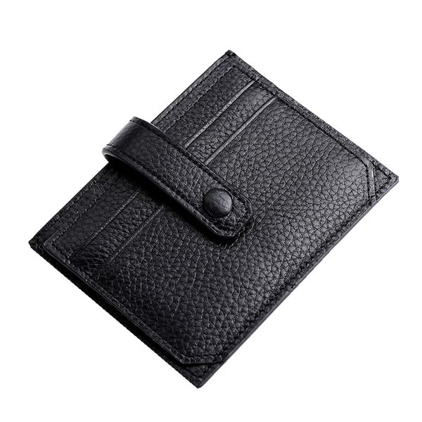Genuine Leather Ultra-thin Compact Multi-card Slot Card Holder