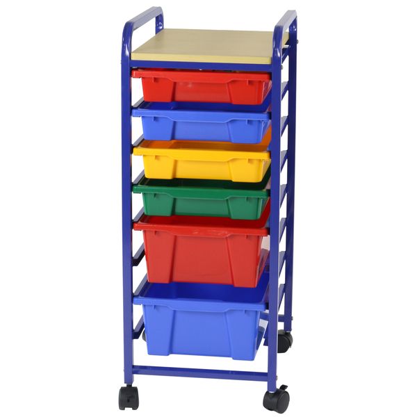 Greenbean Roll &amp; Storage Unit: 6 Multi-Coloured Bins