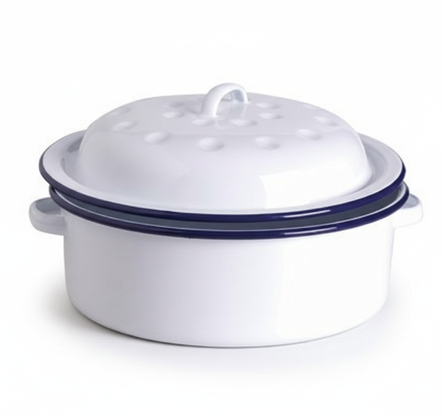 Enamel Round Roasting Pan 26 cm - Durable Professional Grade