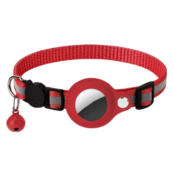 Reflective Cat Collar with AirTag Holder - Mechanical Lock