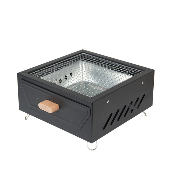 Square Portable Mini Charcoal Grill For Outdoor Use