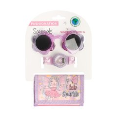 SQUIGGLE Girls Flower Fairy Sunnies, Watch &amp; Wallet Set - Fun &amp; Playful