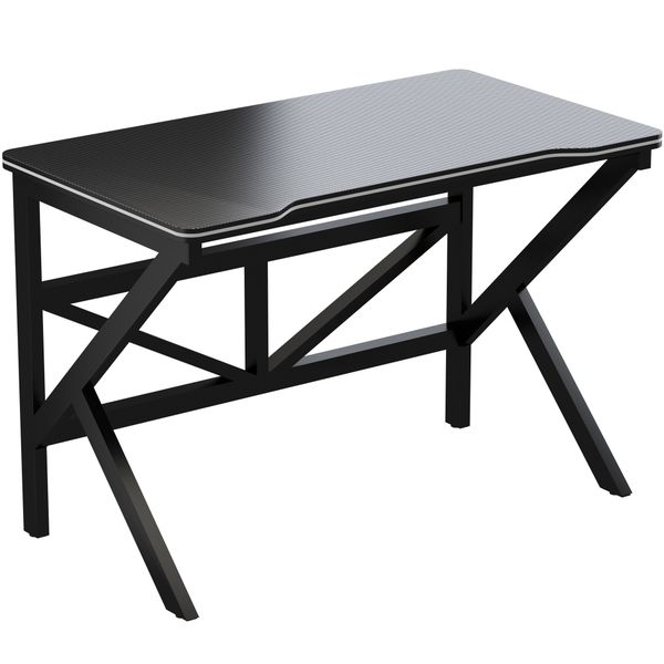 Carbon Fiber Gaming Desk K-Shaped Work Table Computer Workstation