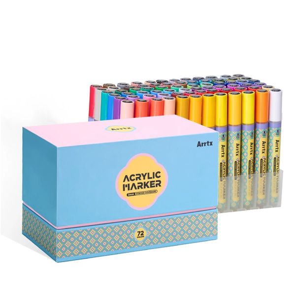 Arrtx 72 Colors Acrylic Paint Markers