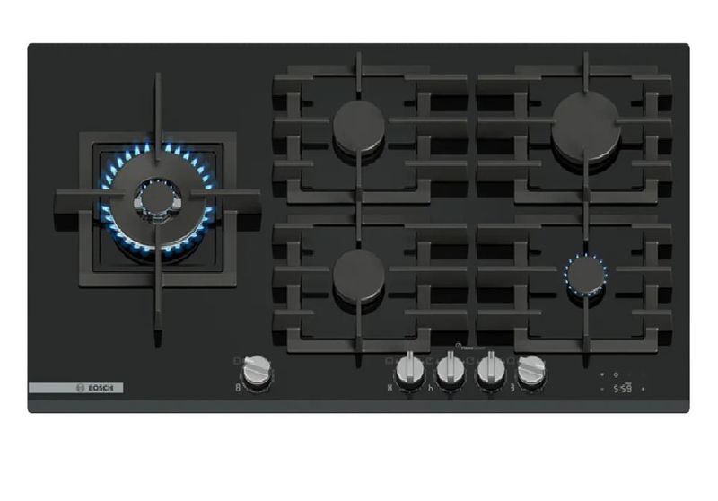 Bosch PRS9A6H40Z Series 8 Gas Hob 90 cm Tempered glass, Black