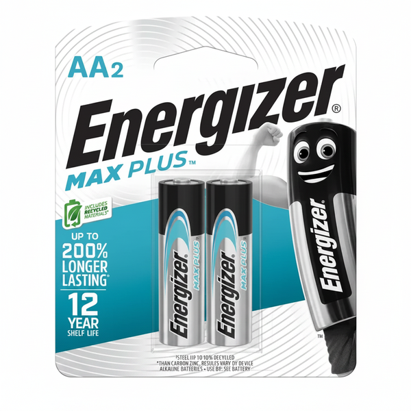 Energizer AA Max Plus Batteries 2 Piece - Long-Lasting Power