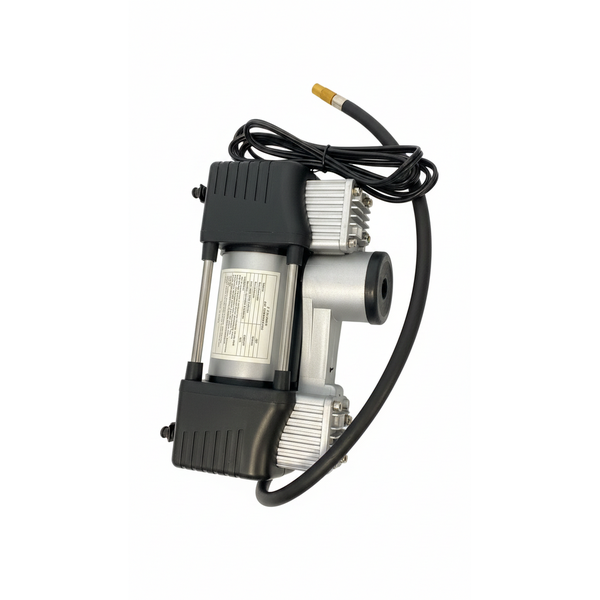 2 Cylinder Air Compressor with Dual Piston Design for Rapid Tire Inflation
