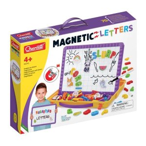 Quercetti Magnetic Whiteboard Board &amp; Magnetic Letters Activity Set