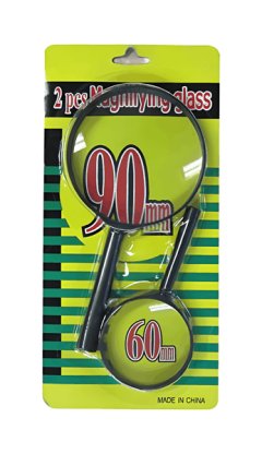 FI- Magnifying Glass (90MM, 60MM) 2 Piece Set Handled