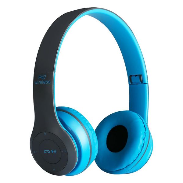 P47 Wireless Bluetooth Headphones Blue