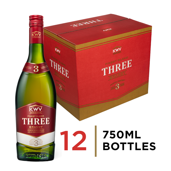 KWV - 3 Year Old Brandy - Case 12 x 750ml