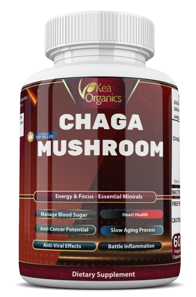 Kea Organics - CHAGA MUSHROOOMS - 60 VEGGIE CAPSULES