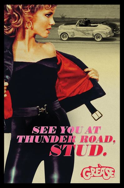 Grease (See You At Thunder Road, Stud) Poster with Black Frame