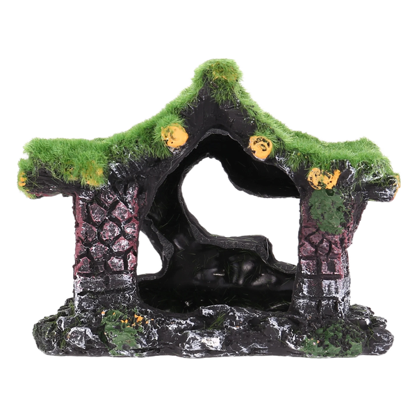 Aquarium Decoration Resin Hollow House Beta Fish Cave Decoration Tank