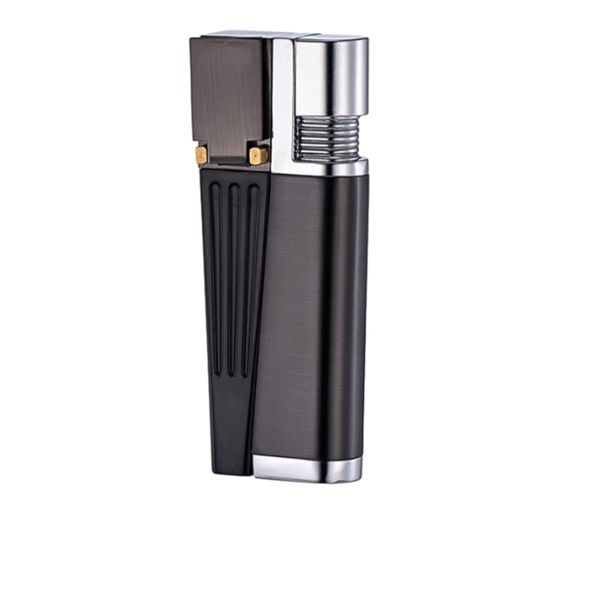 Retro Foldable Metal Lighter, 2-in-1 Portable Flame Tool