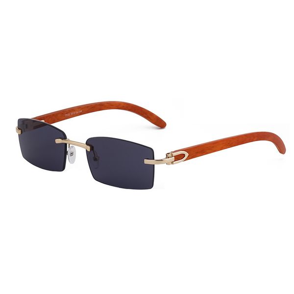 Fashion Rimless Sunglasses UV400 Diamond Cut Men