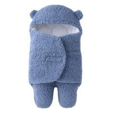Blue Baby Swaddle Sleeping Bag - Warm &amp; Cozy Infant Wrap Blanket
