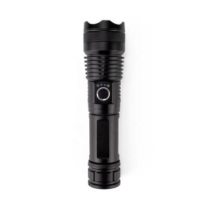 Tactical Flashlight Rechargeable LED Light Waterproof Zoomable USB Torch