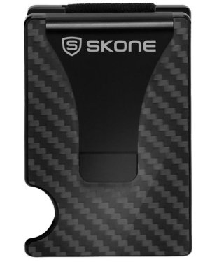 Carbon Fiber Screwless Minimalist Wallet - RFID Blocking Cardholder - Black