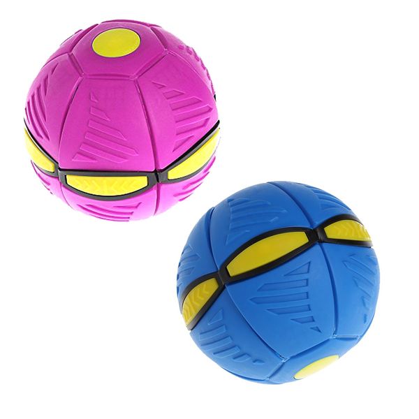 Flat Ball Frisbee Disc Throwing Ball with LED Lights - 2 Pack Combo