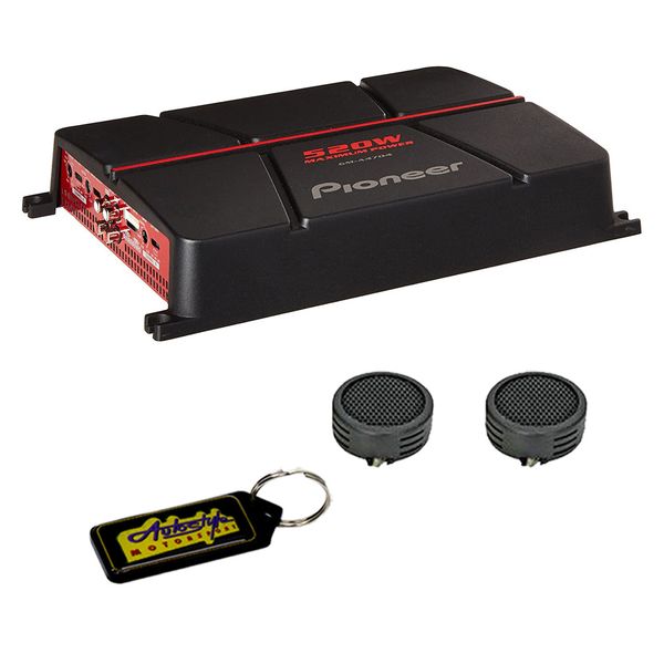Pioneer 1000W 4 Channel Bridgeable Car Amplifier &amp; Evo Tweeters &amp; Keyring