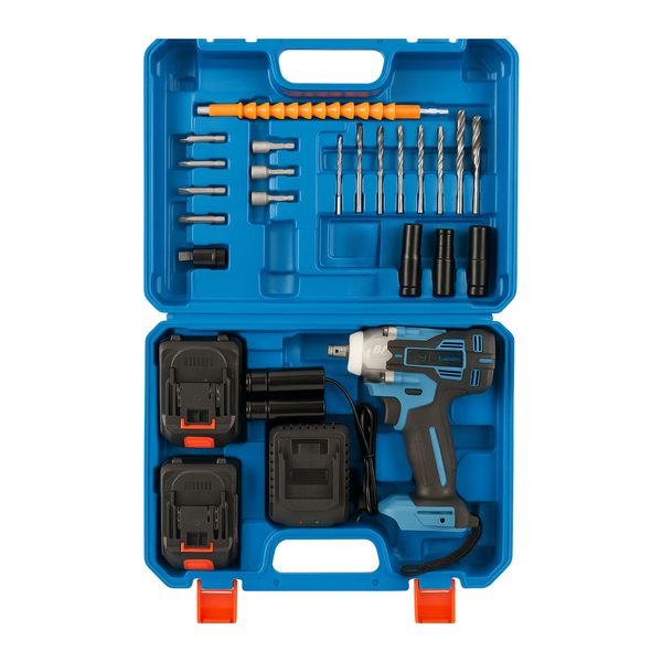 48V Cordless Impact Torque Wrench Kit with 2 Batteries