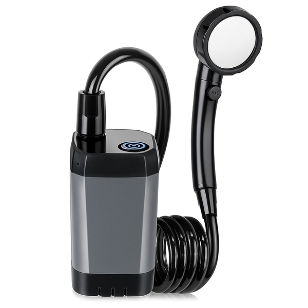 Portable Rechargeable Outdoor Shower, Temperature Display, Adjustable Spray