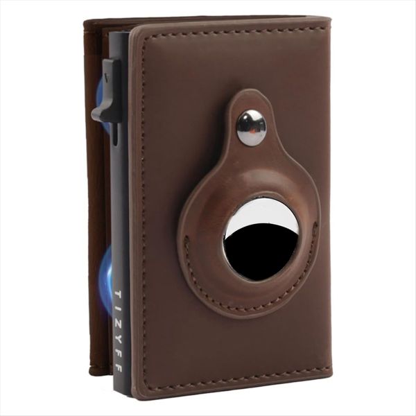 Men Wallets Pop-Up Card Holder Cash Credit Card Wallet Coffee Color