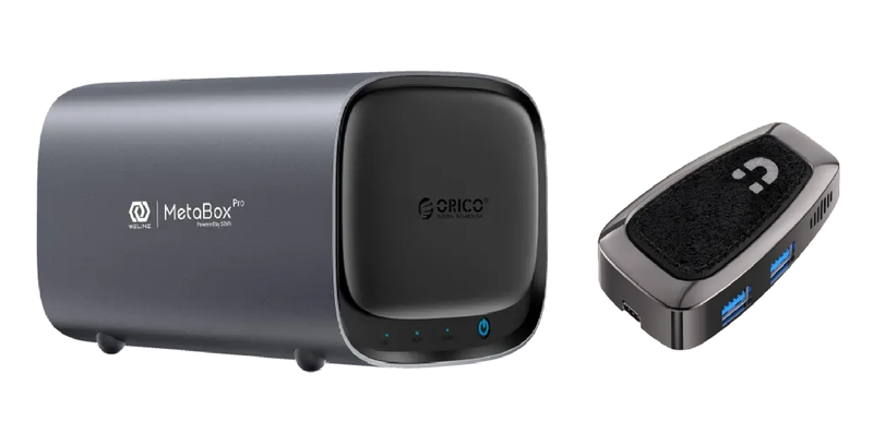 Orico MetaBox Pro 2 Bay NAS Storage System + CS 4-in-1 USB-C Hub