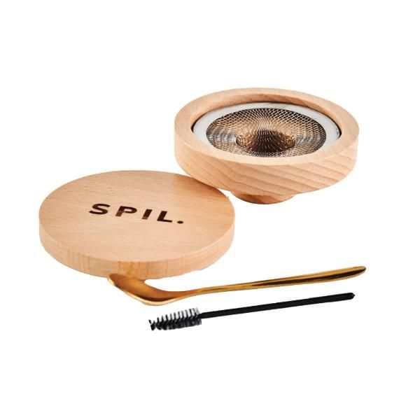 SPIL. Brown Wood Cocktail &amp; Barware Tool Set