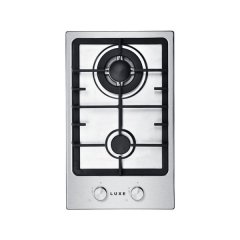 LUXE SS-30/30cm Two Burner Stainless Steel with Auto Ignition