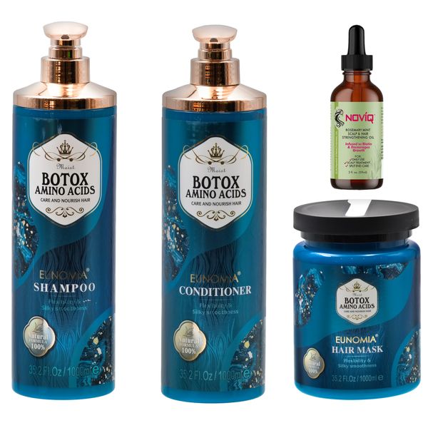 Botox Shampoo, Conditioner &amp; Hair Mask Set + Noviq Hair/ Scalp Oil
