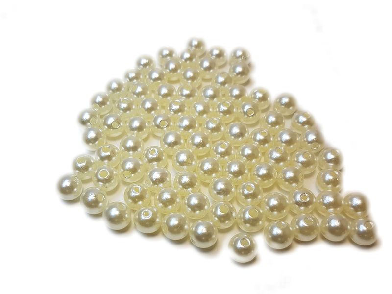 BEAD COOL - Plastic Pearl - 260pcs - Dia 8mm and 2mm hole
