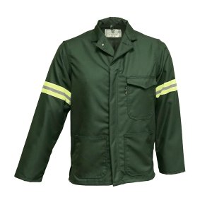 The Continental Acid Repellant Overall Jacket With High Vis - Bottle Green