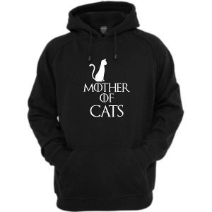 Mother Of Cats Hoodie-Black