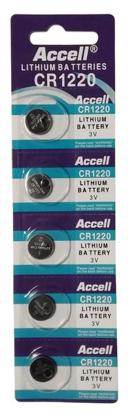 RedDevil Button/Coin Battery - CR1220 - 3V lithium - 5-pack carded