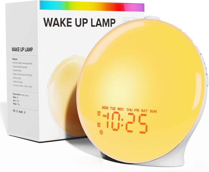 Wake Up Light Sunrise Alarm Clock For Bedroom